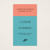 Elegantes einfaches, modernes Monogramm Beruflich (Rückseite)