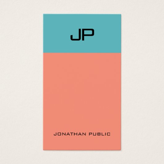 Elegantes einfaches, modernes Monogramm Beruflich (Vorderseite)