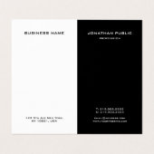 Elegantes einfaches modernes Monogramm Visitenkarten (Innenseite Aufgefaltet)