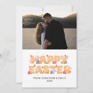 Elegantes einfaches modernes Muster Frohe Ostern F Feiertagskarte