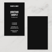 Elegantes einfaches, modernes Schwarz-Weiß-Templat Visitenkarte (Vorne/Hinten)