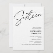 Elegantes, einfaches, modernes Schwarz-weißes Foto Einladung (Vorderseite)