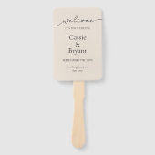 Elegantes einfaches, modernes Script-Hochzeitsprog Fächer (Vorderseite)