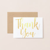 Elegantes einfaches modernes traditionelles Gold V Folienkarte (Vorderseite mit Umschlag)