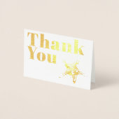 Elegantes einfaches modernes traditionelles Gold V Folienkarte (Vorderseite)