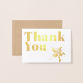 Elegantes einfaches modernes traditionelles Gold V Folienkarte (Vorderseite mit Umschlag)