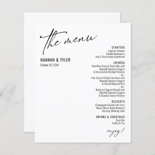 Elegantes, einfaches, modernes Typografie Weißes B (Vorne/Hinten)