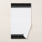 Elegantes einfaches Monogramm auf Schwarz & Weiß Badhandtuch Set (Handtuch)