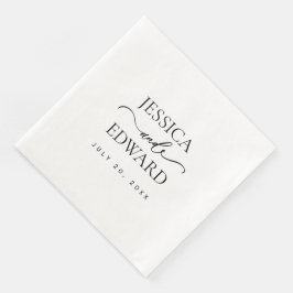 Elegantes einfaches Monogramm Modernes Chic Minima Serviette