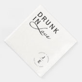 Elegantes einfaches Monogramm Modernes Chic Minima Serviette (Ecke)