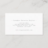 Elegantes einfaches Monogramm Professional Minimal Visitenkarte (Rückseite)