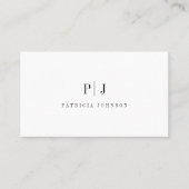 Elegantes einfaches Monogramm Professional Minimal Visitenkarte (Vorderseite)