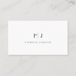 Elegantes einfaches Monogramm Professional Minimal Visitenkarte