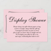 Elegantes, einfaches, nacktes Brautparty, rosa Begleitkarte (Vorne/Hinten)