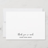 Elegantes einfaches Name Script-Foto Hochzeit Dankeskarte (Vorderseite)