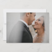 Elegantes einfaches Name Script-Foto Hochzeit Dankeskarte (Rückseite)