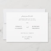 Elegantes einfaches, neutrales Mocha-Mousse-Hochze Save The Date (Vorderseite)