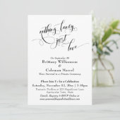 Elegantes Einfaches Nichts Extravagant, nur Liebe Einladung (Stehend Vorderseite)