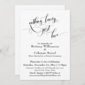 Elegantes Einfaches Nichts Extravagant, nur Liebe Einladung (Vorne/Hinten)