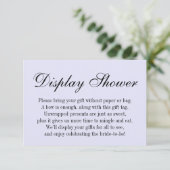 Elegantes, einfaches No Wrap Brautparty, Lavendel Begleitkarte (Stehend Vorderseite)