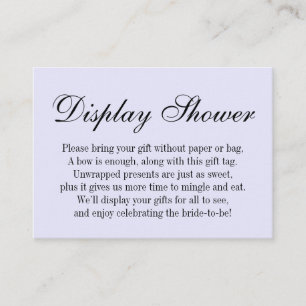 Elegantes, einfaches No Wrap Brautparty, Lavendel Begleitkarte