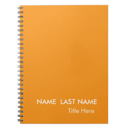 Elegantes einfaches orangefarbene Benutzerdefinier Notizblock