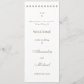 Elegantes einfaches Perl-Christliches Hochzeitspro Programm (Vorderseite)