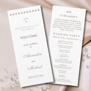 Elegantes einfaches Perl-Christliches Hochzeitspro Programm