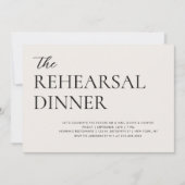 Elegantes Einfaches Probe-Dinner Einladung (Vorderseite)