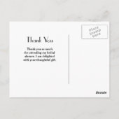 Elegantes einfaches Rosa mit Gold Monogram Vielen Postkarte (Rückseite)