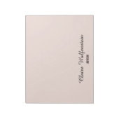 Elegantes, einfaches, rosa Personalisiertes Skript Notizblock (Rotiert)