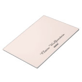 Elegantes, einfaches, rosa Personalisiertes Skript Notizblock (angewinkelt)
