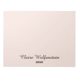 Elegantes, einfaches, rosa Personalisiertes Skript Notizblock
