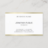 Elegantes, einfaches, Schlichtes Berufliches Desig Visitenkarte (Rückseite)