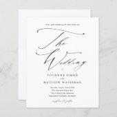 Elegantes einfaches Schwarz-Weiß-Budget Hochzeit (Vorne/Hinten)