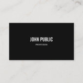 Elegantes, einfaches Schwarz-Weiß-Template Visitenkarte (Vorderseite)