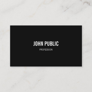 Elegantes, einfaches Schwarz-Weiß-Template Visitenkarte