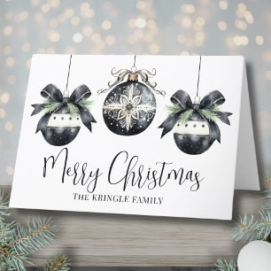Elegantes einfaches Schwarz Weiß Weihnachten