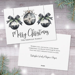 Elegantes einfaches Schwarz Weiß Weihnachten
