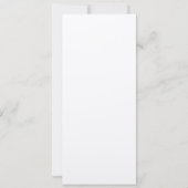 Elegantes einfaches, schwarz-weißes Hochzeitsmenü Einladung (Rückseite)