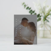 Elegantes, einfaches Schwarzes Foto Einladung zur  (Stehend Vorderseite)