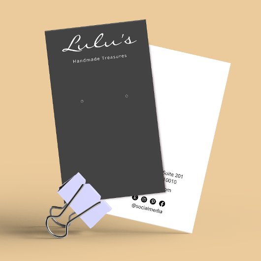 Elegantes, einfaches Schwarzes Ohrring-Display