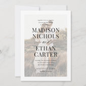 Elegantes einfaches Script Calligraphy Foto Weddin Einladung (Vorderseite)