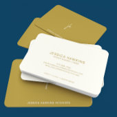 Elegantes einfaches Script Monogram Gold Visitenkarte