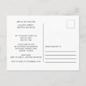 Elegantes Einfaches Skript-Foto-Hochzeitsankündigu Postkarte (Rückseite)