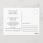 Elegantes Einfaches Skript-Foto-Hochzeitsankündigu Postkarte (Rückseite)