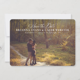 Elegantes einfaches Skript-Foto Save The Date
