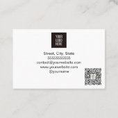 Elegantes, einfaches Skript, Hundeschleifung und S Visitenkarte (Rückseite)