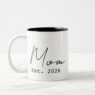 Elegantes, einfaches Skript Neue Mama gegründet 20 Zweifarbige Tasse