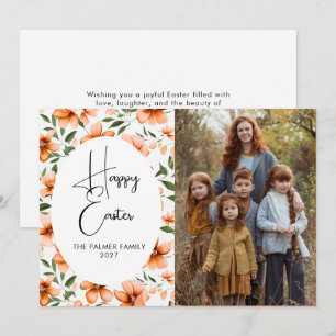 Elegantes Einfaches Süßes Frühlingsflorales Ostern Feiertagskarte